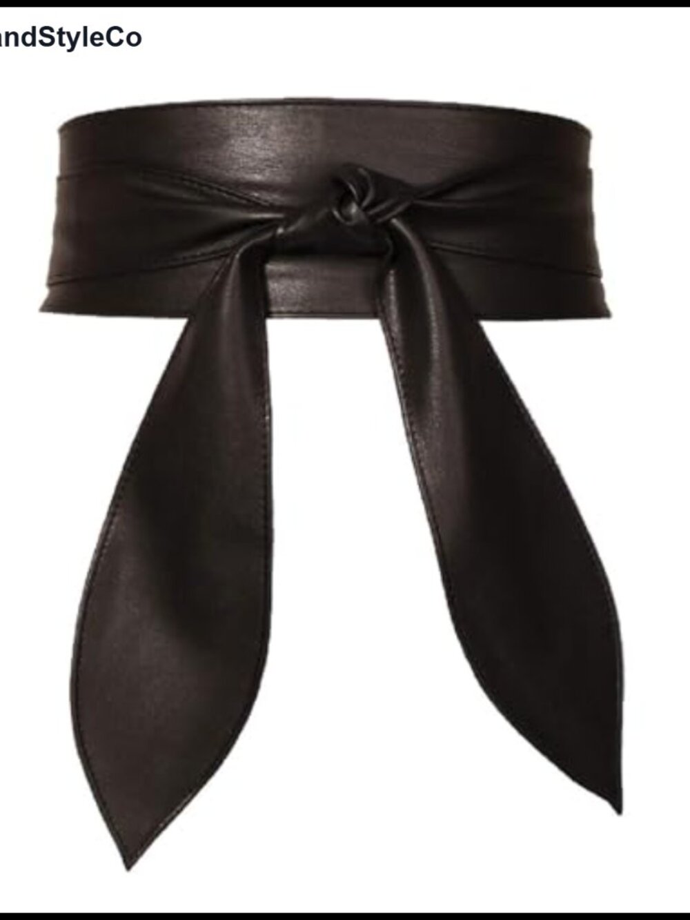 Faux Leather Wide Obi Belt Wrap Tie Waist for Dress